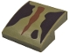 Part No: 15068pb627  Name: Slope, Curved 2 x 2 x 2/3 with Dark Orange Stripe and Dark Brown Markings Pattern