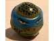Lot ID: 318387385  Part No: 16640pb05  Name: Minifigure, Head, Modified Ninja Turtle Type 2 with Dark Azure Mask, Dark Green Spots and Closed Mouth Pattern (Leonardo)