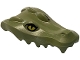 Part No: 18905pb03 Name: Alligator / Crocodile Head Jaw Upper with Yellow Eyes without White Glints Pattern Part No: 18905pb03 Name: Alligator / Crocodile Head Jaw Upper with Yellow Eyes without White Glints Pattern
