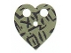 Part No: 34809  Name: Minifigure Cape Cloth, Heart Shaped with Black Markings Pattern