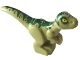 Part No: 37829pb05  Name: Dinosaur Baby Standing with Dark Green Markings and Yellow Eyes Pattern (Jurassic World Charlie)