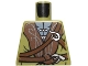Part No: 973pb1151  Name: Torso LotR Cloak with Brown Collar and Straps Pattern (Legolas)
