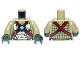 Lot ID: 406524048  Part No: 973pb1361c01  Name: Torso Bare Chest with Muscles, Dark Red Straps, White Spikes and Dark Azure Round Jewel (Chi) Pattern / Olive Green Arms / Dark Green Hands