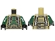 Part No: 973pb1560c01  Name: Torso SW Armor Camouflage Pattern (Commander Gree) / Dark Green Arms / Black Hands
