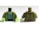 Lot ID: 397135294  Part No: 973pb2068c01  Name: Torso Jacket Ragged with Sand Green T-Shirt with Reddish Brown Waist Sash Pattern (Zombie) / Olive Green Arms / Yellowish Green Hands
