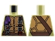 Part No: 973pb2159  Name: Torso Turtle Shell with Dark Brown Belt, Black Straps and Purple Bandana Pattern