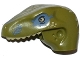 Part No: 98065pb06  Name: Dinosaur Head Raptor with Pin Hole, Tan Teeth and Tan and Sand Blue Marks Pattern