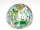 Part No: 98107pb03  Name: Cylinder Hemisphere 11 x 11, Studs on Top with Medium Blue, Green, and White Planet Endor Pattern