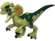 Lot ID: 401579406  Part No: Dilo04  Name: Dinosaur Dilophosaurus Second Version with Flexible Rubber Tail, Bright Light Orange, Red and Dark Green Markings
