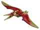 Part No: Ptera05  Name: Dinosaur Pteranodon with Dark Red Back and Small Oval Nostrils