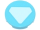 Part No: 14769pb0865  Name: Tile, Round 2 x 2 with Bottom Stud Holder with White Triangle Arc Reator Pattern