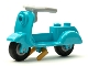 Part No: 15396c08  Name: Scooter with Pearl Gold Stand, Light Bluish Gray Angular Handlebars and Light Bluish Gray Wheels