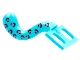 Part No: 15504pb09  Name: Minifigure Costume Tail Cat with Black and Medium Lavender Rosettes Pattern