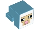 Part No: 19727pb002  Name: Creature Head Pixelated with White, Tan, and Bright Pink Face Pattern (Minecraft Sheep)
