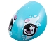 Lego part: Large Figure Armor, Round, Smooth with Black and Metallic Pink Eyes and Spots and White Markings Pattern (Turtle Head)