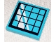 Part No: 3068pb1760  Name: Tile 2 x 2 with Dark Blue and Medium Azure Solar Panel Pattern (Sticker) - Set 41347
