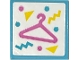 Part No: 3068pb2673 Name: Tile 2 x 2 with Dark Pink and Yellow Clothes Hanger, Dots, Triangles and Zigzags on White Background Pattern (Sticker) - Set 42614 Part No: 3068pb2673 Name: Tile 2 x 2 with Dark Pink and Yellow Clothes Hanger, Dots, Triangles and Zigzags on White Background Pattern (Sticker) - Set 42614