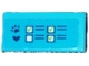 Part No: 3069pb1493  Name: Tile 1 x 2 with Lime and White Checkboxes, Dark Blue Paw Print and Heart Pattern (Sticker) - Set 41446