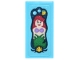 Part No: 3069pb1516  Name: Tile 1 x 2 with Toy Box with Ariel, Red Hair, Green Mermaid Fin, Bubbles, Flounder and Yellow Seashell Pattern (Sticker) - Set 43302