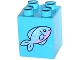 Part No: 31110pb110  Name: Duplo, Brick 2 x 2 x 2 with Fish with Pink Stomach Pattern