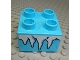 Part No: 3437pb081  Name: Duplo, Brick 2 x 2 with White Icicles Pattern