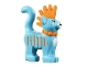 Part No: 39742pb02  Name: Cat, Standing with Molded Orange Spiky Mohawk and Collar, Printed Stripes Pattern (Mo)