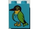 Part No: 4066pb589  Name: Duplo, Brick 1 x 2 x 2 with Green Feathered Bird Pattern (10802)