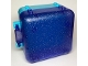 Lot ID: 397465428  Part No: 64454c01  Name: Container, Box 3 x 8 x 6 2/3 with Glitter Trans-Purple Front (64454 / 64462)