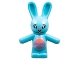 Part No: 66965pb02  Name: Bunny / Rabbit Standing with Coral and Metallic Pink Nose and Stomach, Dots and Stars on Face, White Teeth Pattern (Bunchu)