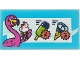 Part No: 87079pb0996  Name: Tile 2 x 4 with Ice Cream Menu and Dark Pink Flamingo Pattern (Sticker) - Set 41430