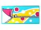 Part No: 87079pb1417 Name: Tile 2 x 4 with Dark Turquoise Sleeping Bag with Bright Light Orange Stripe, Magenta and White Circles Pattern (Sticker) - Set 41681 Part No: 87079pb1417 Name: Tile 2 x 4 with Dark Turquoise Sleeping Bag with Bright Light Orange Stripe, Magenta and White Circles Pattern (Sticker) - Set 41681