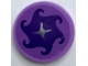 Part No: 14769pb267  Name: Tile, Round 2 x 2 with Bottom Stud Holder with Swirl Seat Cushion Pattern (Sticker) - Set 40307