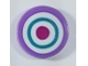 Part No: 14769pb817 Name: Tile, Round 2 x 2 with Bottom Stud Holder with Dark Turquoise and White Circles and Magenta Dot Archery Target Pattern (Sticker) - Set 43215 Part No: 14769pb817 Name: Tile, Round 2 x 2 with Bottom Stud Holder with Dark Turquoise and White Circles and Magenta Dot Archery Target Pattern (Sticker) - Set 43215
