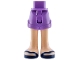 Part No: 1826cc00pb016  Name: Mini Doll Hips and Shorts Folded Hem with Molded Light Nougat Legs and Printed Dark Blue Sandals Pattern - Thin Hinge