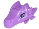 Part No: 24196pb04  Name: Dragon Head (Elves) Jaw Upper with Medium Blue Eyes and White Swirls Pattern (Gust)