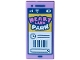 Part No: 3069pb1502  Name: Tile 1 x 2 with Cell Phone / Smartphone with Black Entrance Barcode for Dark Pink and White 'HEART LAKE PARK' on Yellow Background Pattern