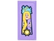 Part No: 3069pb1508  Name: Tile 1 x 2 with Toy Box with Rapunzel, Long Yellow Hair and Sun and Medium Azure and Sand Green Castle Pattern (Sticker) - Set 43302