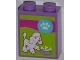 Part No: 3245cpb019  Name: Brick 1 x 2 x 2 with Inside Stud Holder with Paw Print, Dog and Food Bowl Pattern (Sticker) - Set 41007