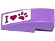 Part No: 50950pb081  Name: Slope, Curved 3 x 1 with 'I', Heart and Paw Print Pattern (Sticker) - Set 41091