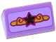 Part No: 85984pb079  Name: Slope 30 1 x 2 x 2/3 with Silver Star and Magenta and Gold Swirls Pattern (Sticker) - Set 41063