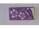 Part No: 87079pb0563  Name: Tile 2 x 4 with White Flowers Decoration on Medium Lavender Pattern (Sticker) - Set 41317