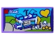 Part No: 87079pb1216  Name: Tile 2 x 4 with Friends Set 41395 Friendship Bus Pattern (Sticker) - Set 4002022