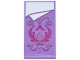 Part No: 87079pb1457  Name: Tile 2 x 4 with Blanket with Metallic Pink and Magenta Floral Swirls and Filigree, White Bedsheet Pattern (Sticker) - Set 43244