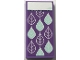 Part No: 87079pb1583  Name: Tile 2 x 4 with Blanket with Light Aqua Leaves and White Bedsheet Pattern (Sticker) - Set 41679