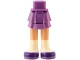 Lot ID: 351884672  Part No: 92250c00pb14  Name: Mini Doll Hips and Skirt Layered, Light Nougat Legs, White Socks and Dark Purple Shoes Pattern - Thick Hinge