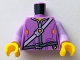 Lot ID: 381130663  Part No: 973pb2406c01  Name: Torso Nexo Knights Female Jacket with Shoulder Strap and Belt Pattern / Lavender Arms / Yellow Hands