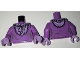 Part No: 973pb2470c01  Name: Torso Female Dress with Lavender Ruffled Collar Front and Back Pattern / Medium Lavender Arms / Lavender Hands