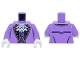 Part No: 973pb6042c01 Name: Torso Suit Jacket Open with Black Lapels and Gold Trim, Dark Purple Vest with Buttons and Chain, White Shirt with Jabot Frills Pattern / Medium Lavender Arms / White Hands Part No: 973pb6042c01 Name: Torso Suit Jacket Open with Black Lapels and Gold Trim, Dark Purple Vest with Buttons and Chain, White Shirt with Jabot Frills Pattern / Medium Lavender Arms / White Hands