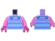 Part No: 973pb6264c01  Name: Torso Sweater Top with Blue Straps and Medium Azure Fair Isle Pattern / Dark Pink Arms / Magenta Hands