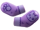 Part No: 981982pb387 Name: Arm, (Matching Left and Right) Pair with Dark Purple and Lavender Cuffs, Cat Head, and Paw Print Pattern Part No: 981982pb387 Name: Arm, (Matching Left and Right) Pair with Dark Purple and Lavender Cuffs, Cat Head, and Paw Print Pattern